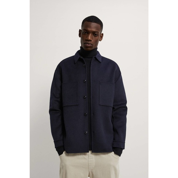Zara Other - Zara Double Faced Wool Blend Overshirt Black Men's size Small